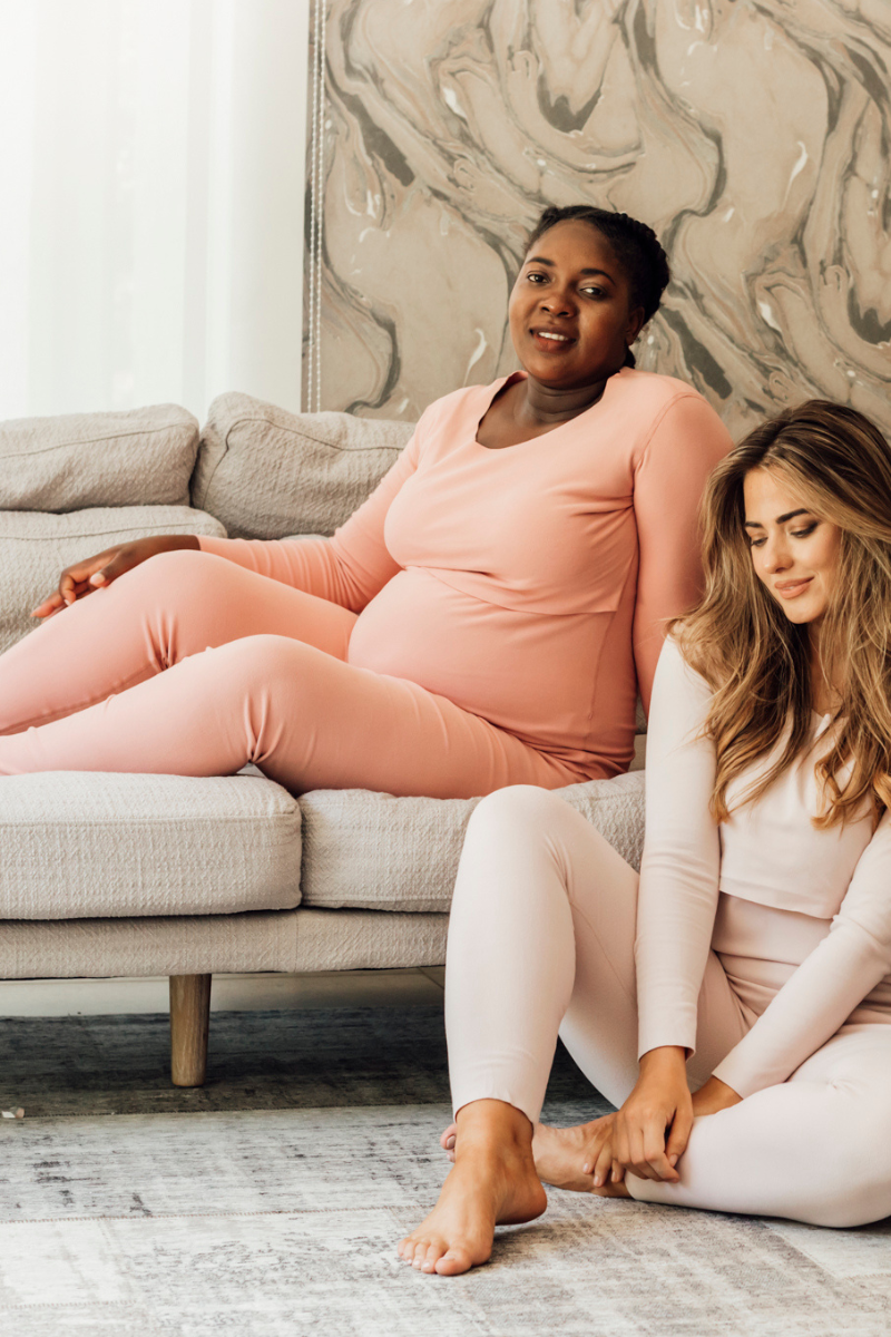 Loungewear Long Tee and Pants | Blush Pink